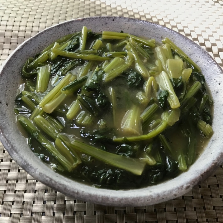 カブの葉の餡掛け茶碗蒸し